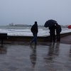 31 janvier 2014 : Marée haute sur le remblai des Sables